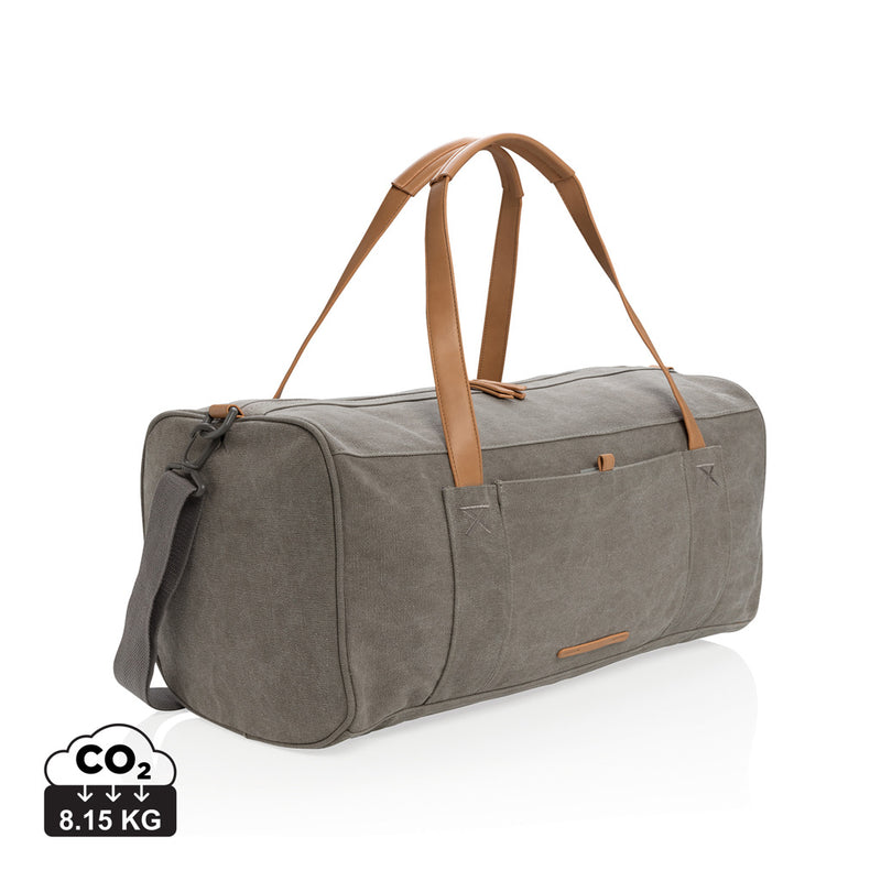 Load image into Gallery viewer, Canvas travel/weekend bag PVC free - Custom Wood Designs
