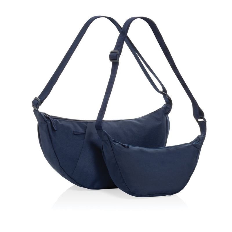 Load image into Gallery viewer, Crescent AWARE™ RPET half moon sling bag - Custom Wood Designs
