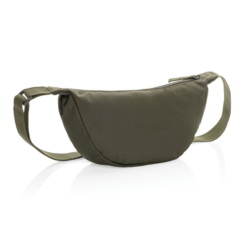 Load image into Gallery viewer, Crescent AWARE™ RPET half moon sling bag - Custom Wood Designs
