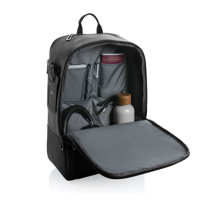 Load image into Gallery viewer, RPET 15.6 inch deluxe laptop backpack - Custom Wood Designs
