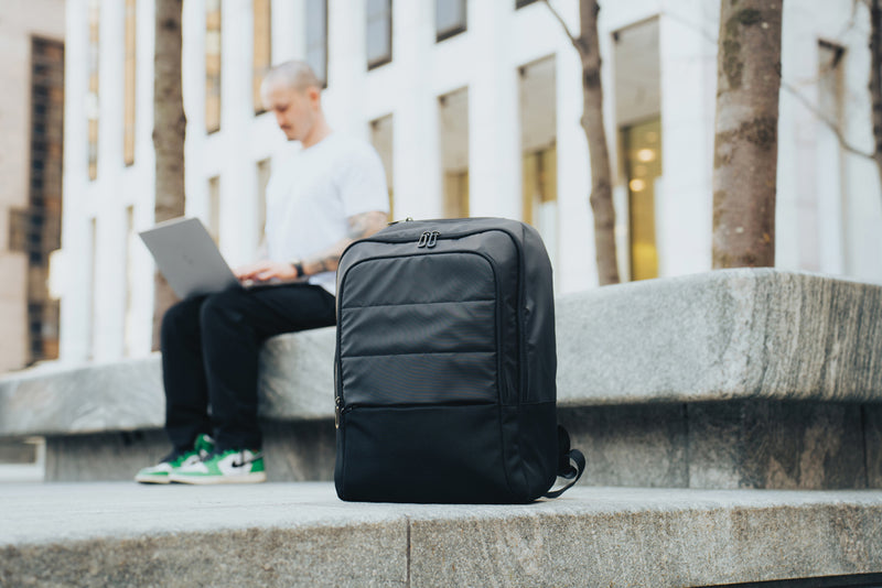 Load image into Gallery viewer, RPET 15.6 inch deluxe laptop backpack - Custom Wood Designs
