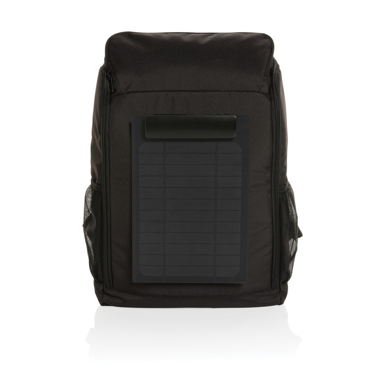 Load image into Gallery viewer, RPET deluxe backpack with 5W solar panel - Custom Wood Designs
