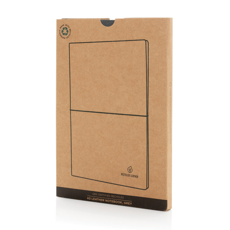 Load image into Gallery viewer, A5 GRS recycled leather notebook - Custom Wood Designs
