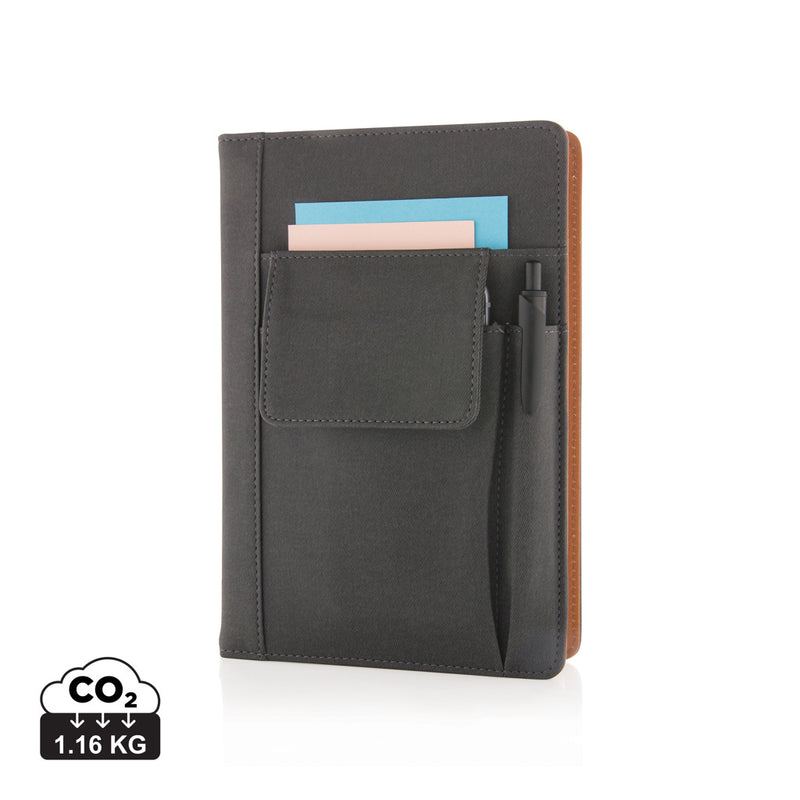 Load image into Gallery viewer, Notebook with phone pocket - Custom Wood Designs
