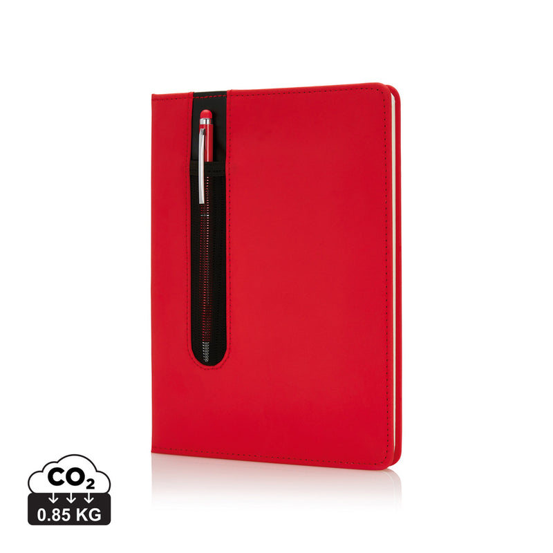 Load image into Gallery viewer, Standard hardcover PU A5 notebook with stylus pen - Custom Wood Designs
