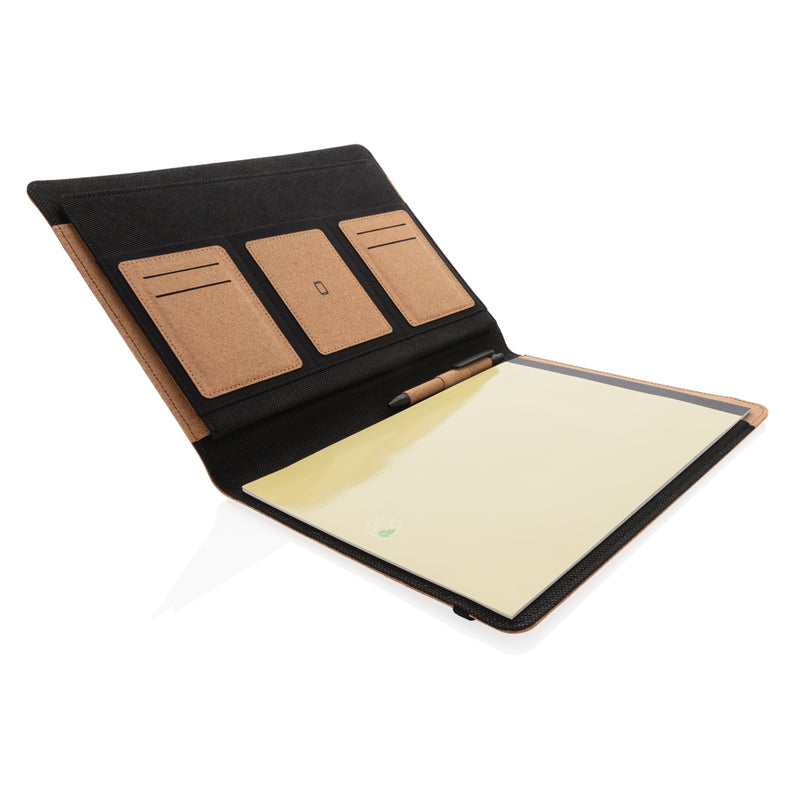 Load image into Gallery viewer, Deluxe cork portfolio A4 with pen - Custom Wood Designs

