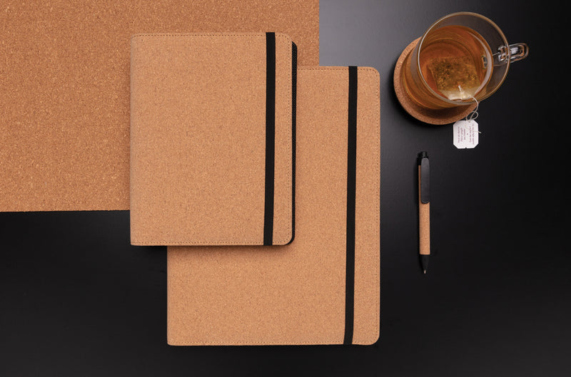 Load image into Gallery viewer, Deluxe cork portfolio A4 with pen - Custom Wood Designs
