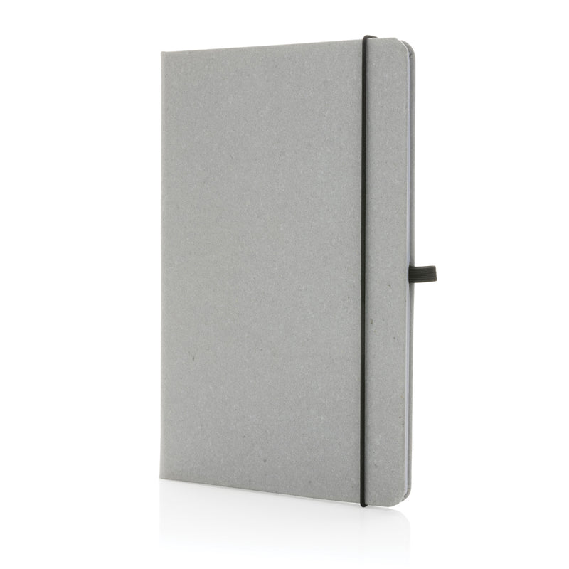 Load image into Gallery viewer, GRS Recycled leather hardcover notebook A5 - Custom Wood Designs
