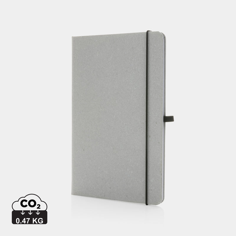 Load image into Gallery viewer, GRS Recycled leather hardcover notebook A5 - Custom Wood Designs
