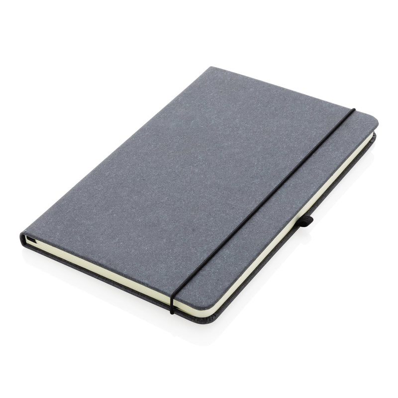 Load image into Gallery viewer, GRS Recycled leather hardcover notebook A5 - Custom Wood Designs
