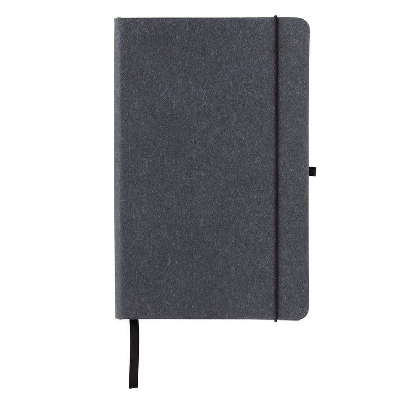 Load image into Gallery viewer, GRS Recycled leather hardcover notebook A5 - Custom Wood Designs
