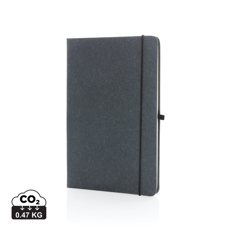 Load image into Gallery viewer, GRS Recycled leather hardcover notebook A5 - Custom Wood Designs
