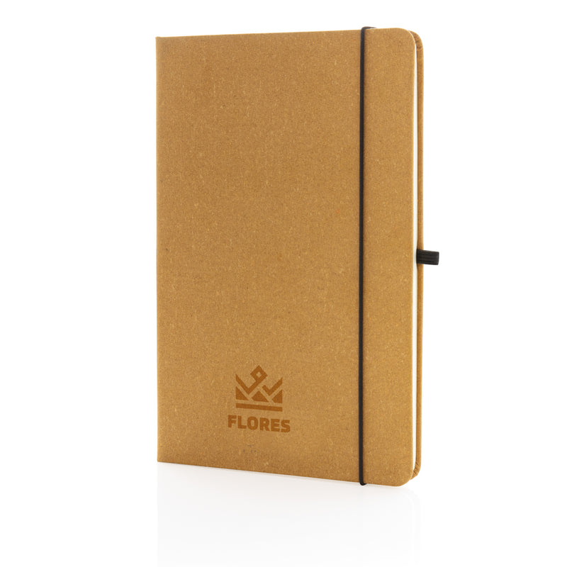 Load image into Gallery viewer, GRS Recycled leather hardcover notebook A5 - Custom Wood Designs
