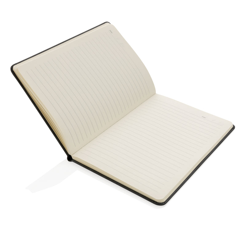 Load image into Gallery viewer, Deluxe hardcover PU notebook A5 with phone and pen holder - Custom Wood Designs
