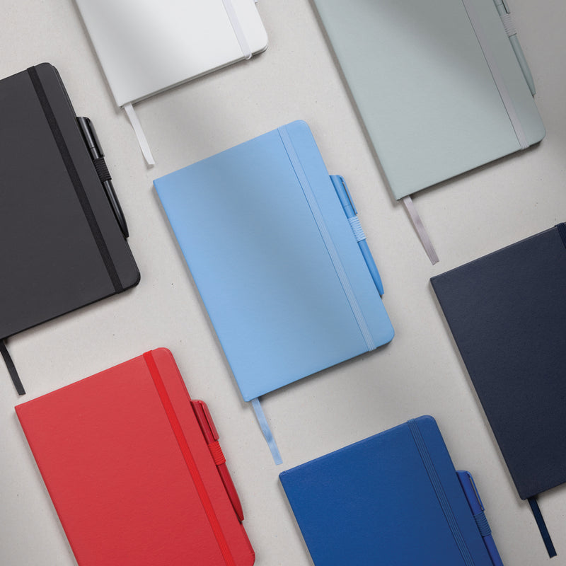 Load image into Gallery viewer, Sam A5 RCS certified bonded leather classic notebook - Custom Wood Designs
