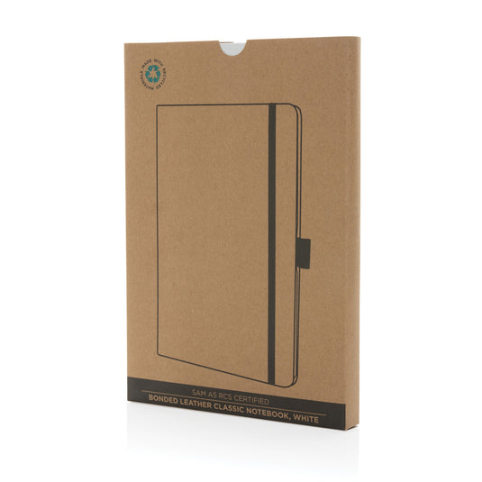 Sam A5 RCS certified bonded leather classic notebook - Custom Wood Designs