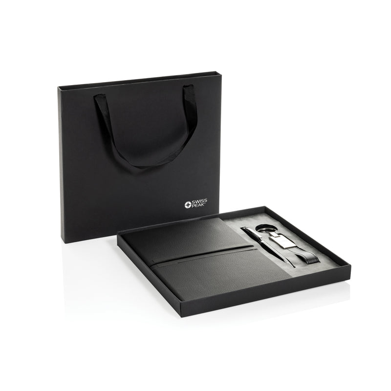 Load image into Gallery viewer, Swiss Peak RCS certified business gift set-Portfolios &amp; Notebooks
