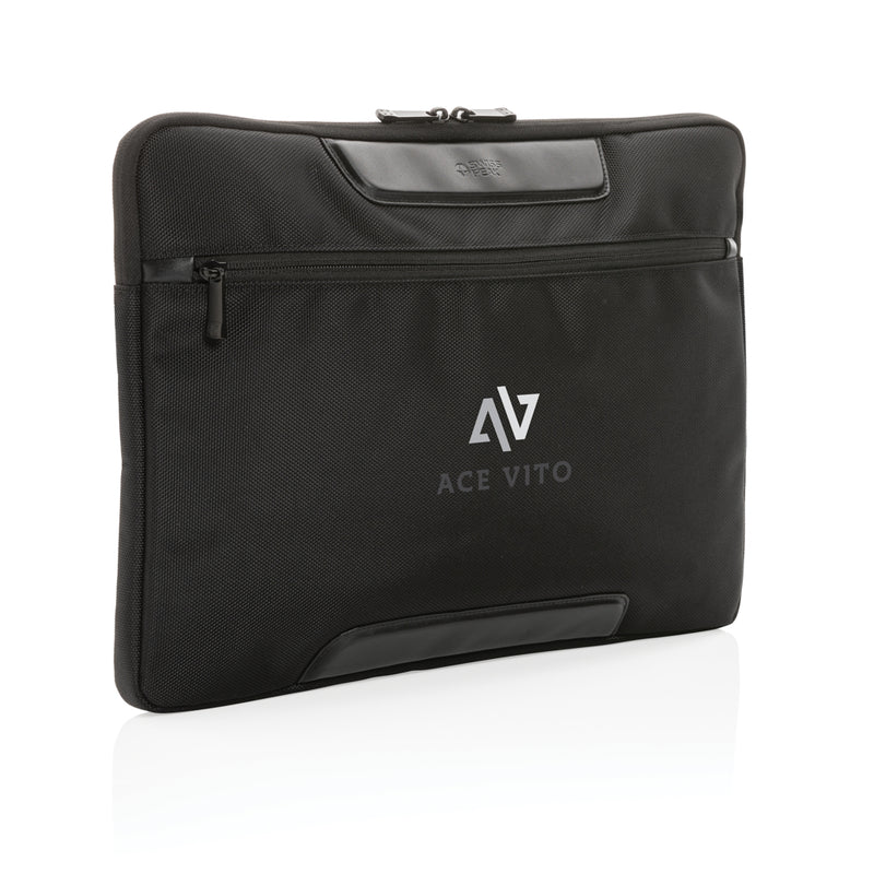 Load image into Gallery viewer, Swiss Peak AWARE™ RPET Voyager 15.6&quot; laptop sleeve - Custom Wood Designs
