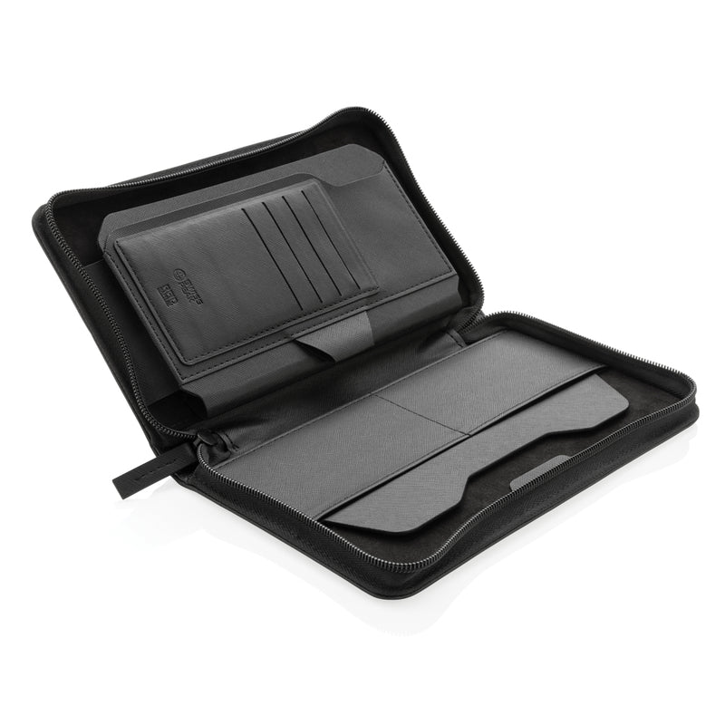 Load image into Gallery viewer, Swiss Peak Heritage RCS rPU RFID travel wallet - Custom Wood Designs
