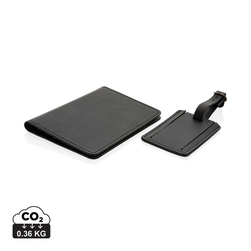 Load image into Gallery viewer, Swiss Peak GRS recycled PU travel gift set - Custom Wood Designs
