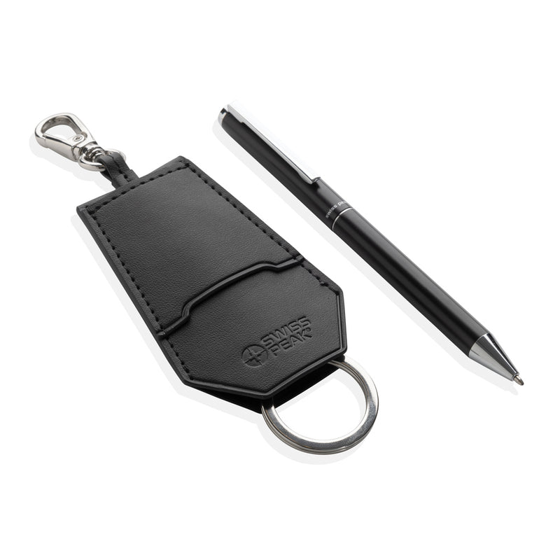 Load image into Gallery viewer, SP Tula RCS certified recycled PU key holder and pen set - Custom Wood Designs
