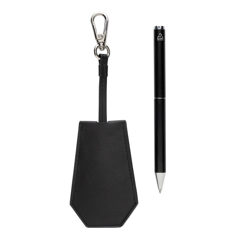 Load image into Gallery viewer, SP Tula RCS certified recycled PU key holder and pen set - Custom Wood Designs
