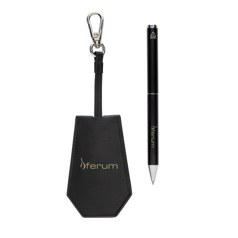 Load image into Gallery viewer, SP Tula RCS certified recycled PU key holder and pen set - Custom Wood Designs
