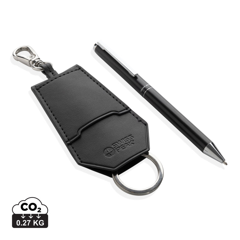 Load image into Gallery viewer, SP Tula RCS certified recycled PU key holder and pen set - Custom Wood Designs
