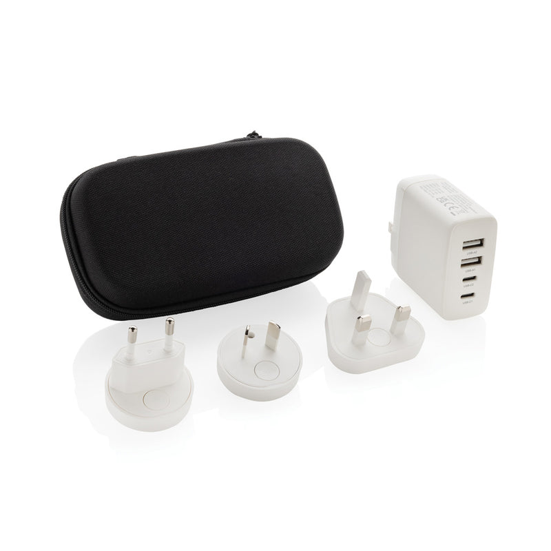 Load image into Gallery viewer, TravelCharge Pro RCS rplastic travel charger with USB C - Custom Wood Designs
