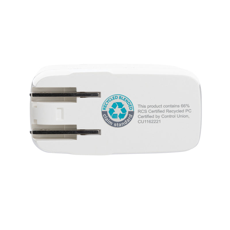 Load image into Gallery viewer, TravelCharge Pro RCS rplastic travel charger with USB C - Custom Wood Designs
