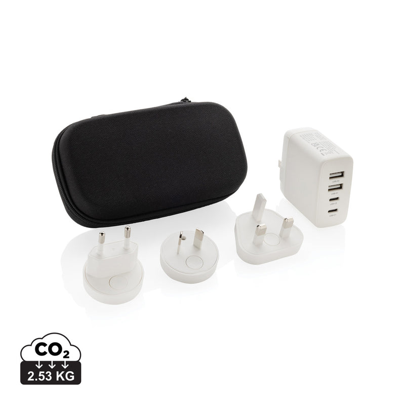 Load image into Gallery viewer, TravelCharge Pro RCS rplastic travel charger with USB C - Custom Wood Designs
