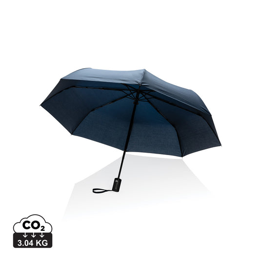 21" Impact AWARE™ RPET 190T auto open/close umbrella - Custom Wood Designs