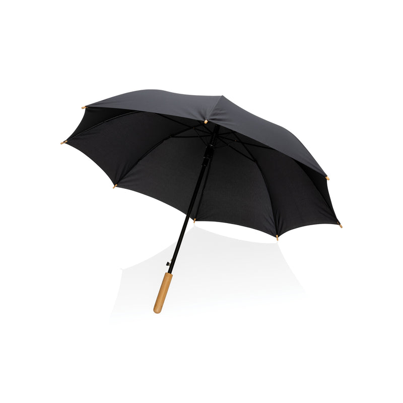 Load image into Gallery viewer, 23&quot; Impact AWARE™ RPET 190T auto open bamboo umbrella - Custom Wood Designs
