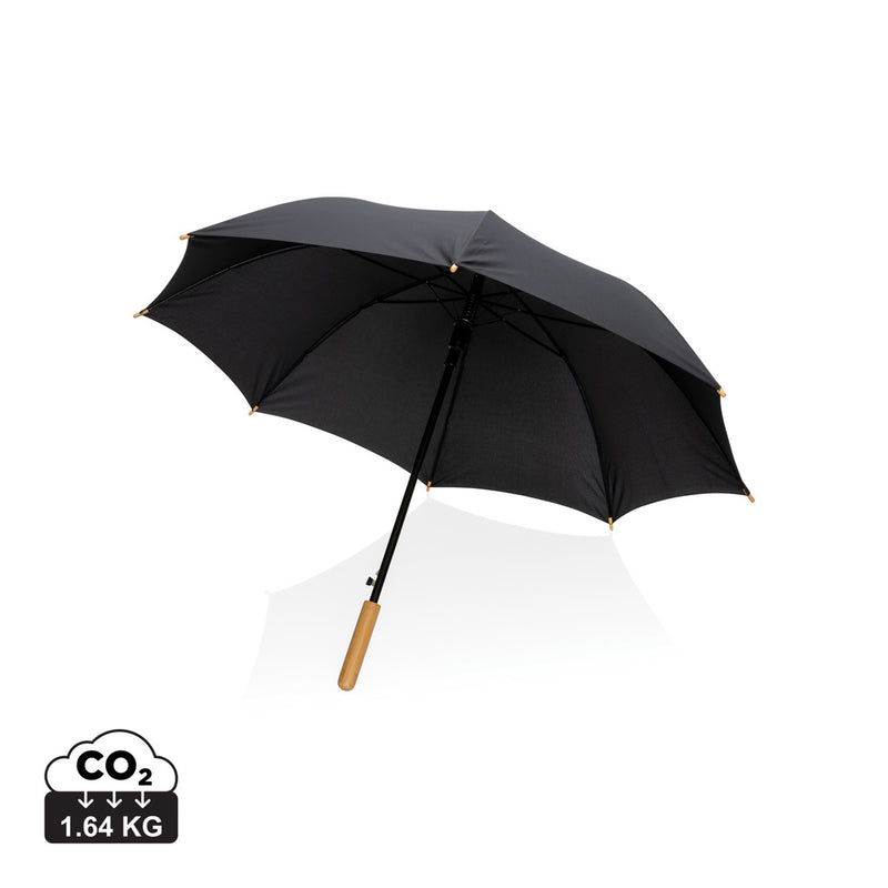 Load image into Gallery viewer, 23&quot; Impact AWARE™ RPET 190T auto open bamboo umbrella - Custom Wood Designs
