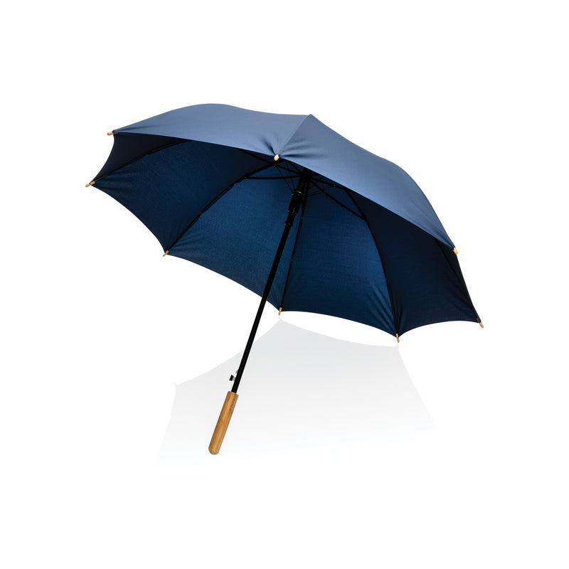Load image into Gallery viewer, 23&quot; Impact AWARE™ RPET 190T auto open bamboo umbrella - Custom Wood Designs
