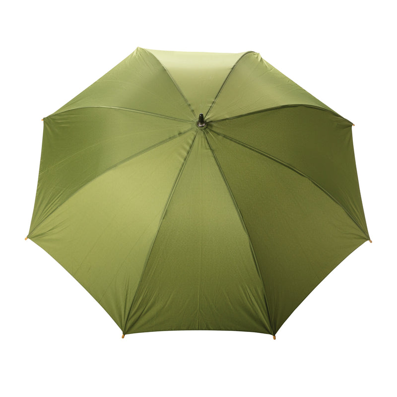 Load image into Gallery viewer, 23&quot; Impact AWARE™ RPET 190T auto open bamboo umbrella - Custom Wood Designs
