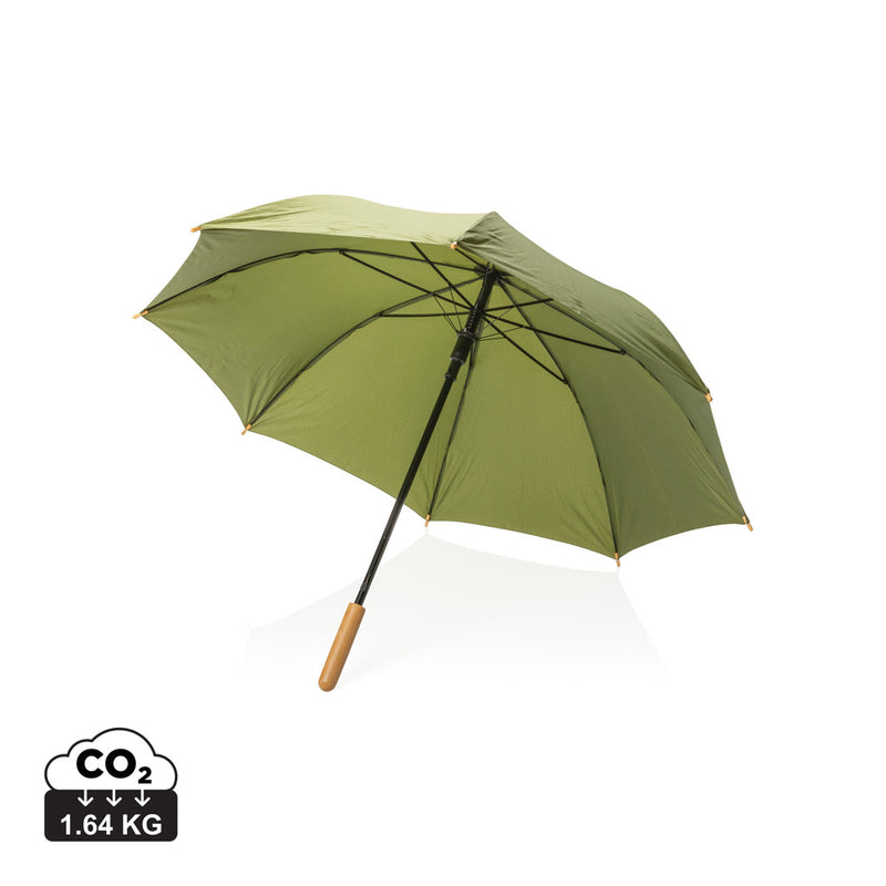 Load image into Gallery viewer, 23&quot; Impact AWARE™ RPET 190T auto open bamboo umbrella - Custom Wood Designs

