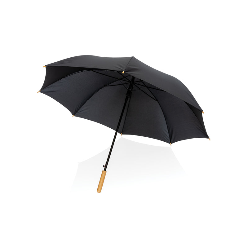 Load image into Gallery viewer, 27&quot; Impact AWARE™ RPET 190T auto open bamboo umbrella - Custom Wood Designs
