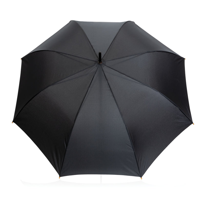 Load image into Gallery viewer, 27&quot; Impact AWARE™ RPET 190T auto open bamboo umbrella - Custom Wood Designs
