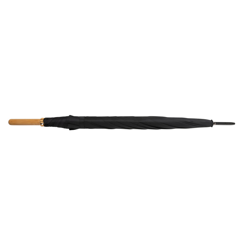 Load image into Gallery viewer, 27&quot; Impact AWARE™ RPET 190T auto open bamboo umbrella - Custom Wood Designs
