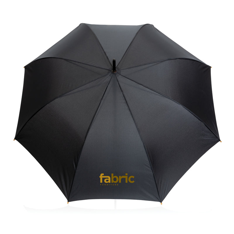 Load image into Gallery viewer, 27&quot; Impact AWARE™ RPET 190T auto open bamboo umbrella - Custom Wood Designs
