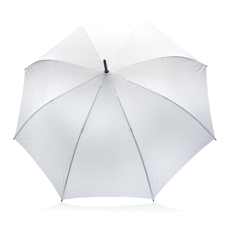 Load image into Gallery viewer, 27&quot; Impact AWARE™ RPET 190T auto open bamboo umbrella - Custom Wood Designs
