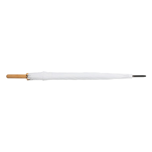 27" Impact AWARE™ RPET 190T auto open bamboo umbrella - Custom Wood Designs