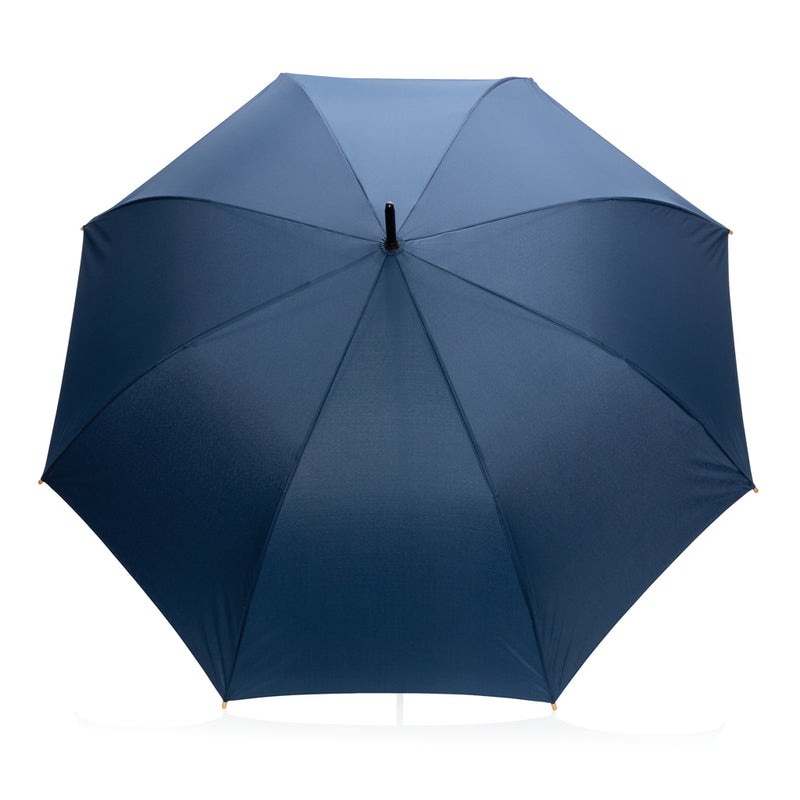 Load image into Gallery viewer, 27&quot; Impact AWARE™ RPET 190T auto open bamboo umbrella - Custom Wood Designs
