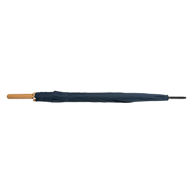 Load image into Gallery viewer, 27&quot; Impact AWARE™ RPET 190T auto open bamboo umbrella - Custom Wood Designs

