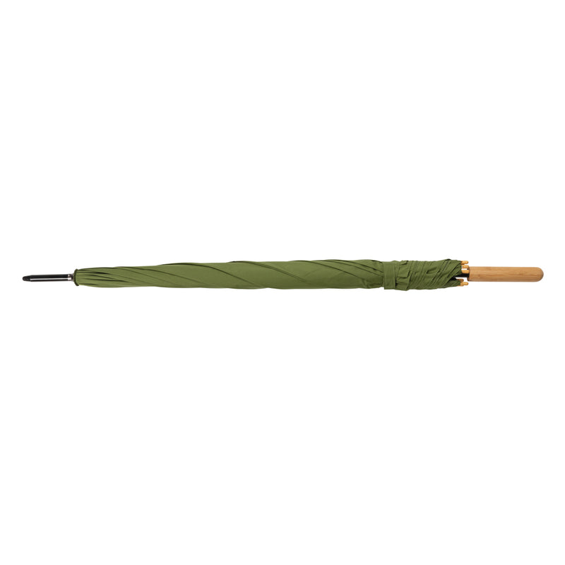 Load image into Gallery viewer, 27&quot; Impact AWARE™ RPET 190T auto open bamboo umbrella - Custom Wood Designs
