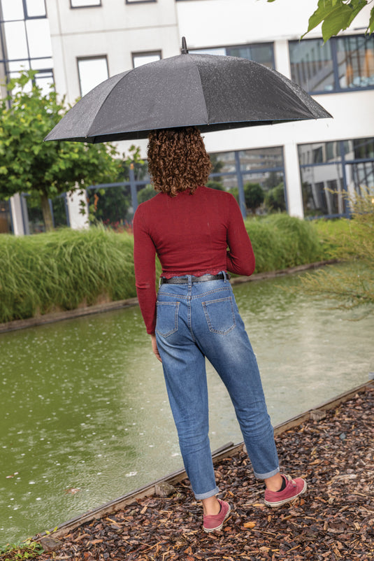 27" Impact AWARE™ RPET 190T dual colour auto open umbrella - Custom Wood Designs