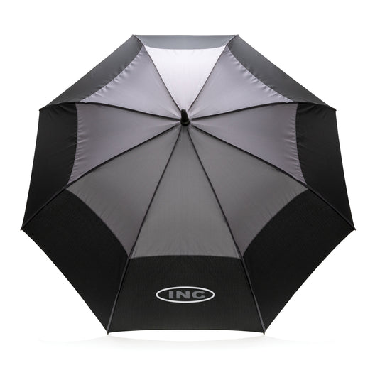 27" Impact AWARE™ RPET 190T auto open stormproof umbrella - Custom Wood Designs