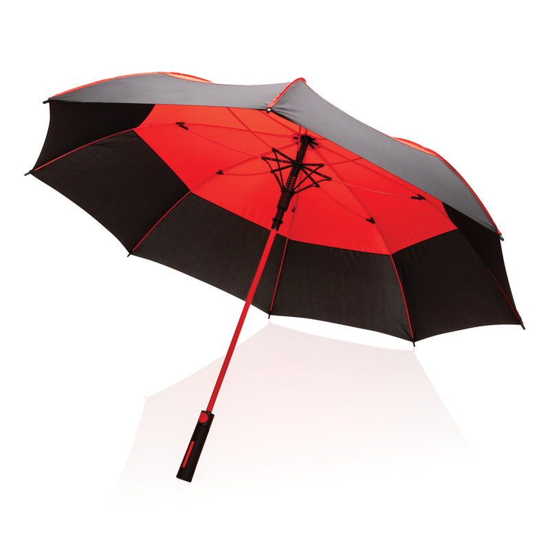 Load image into Gallery viewer, 27&quot; Impact AWARE™ RPET 190T auto open stormproof umbrella - Custom Wood Designs
