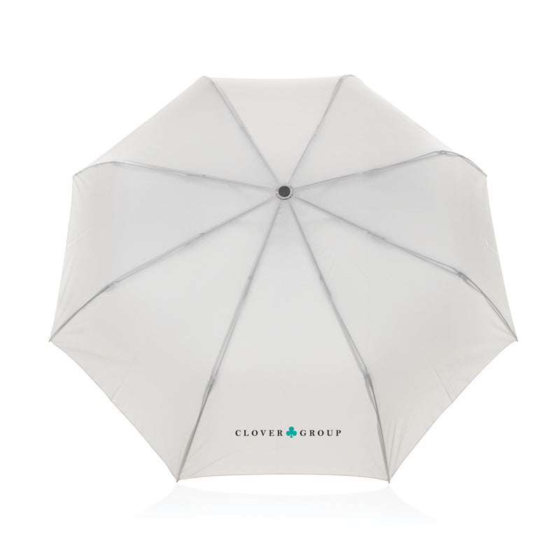 Load image into Gallery viewer, Kaycey 21&quot; AWARE™ RPET Acacia wood mini auto open umbrella - Custom Wood Designs
